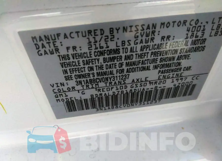 3N1AB8CV0NY311237 Photo# 9