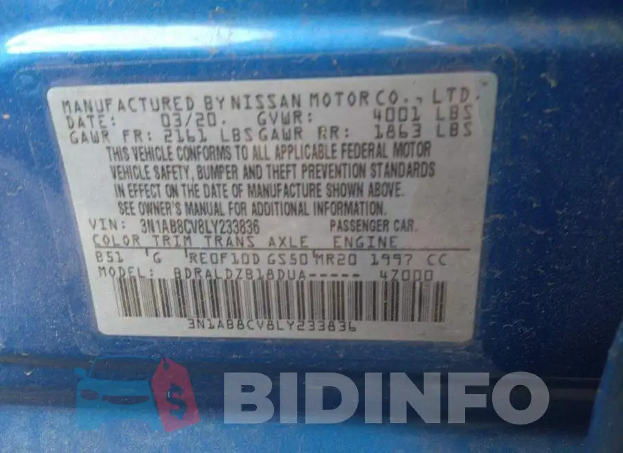 3N1AB8CV8LY233836 Photo# 9