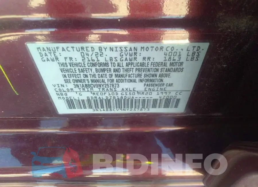 3N1AB8CV9NY257873 Photo# 9