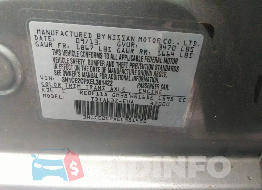 3N1CE2CPXEL381422 Photo# 9