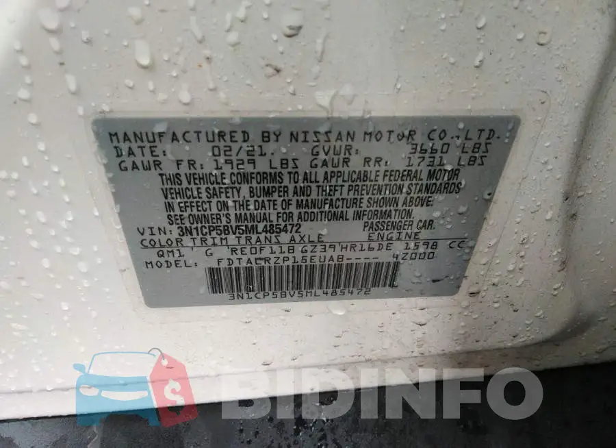 3N1CP5BV5ML485472 Photo# 9