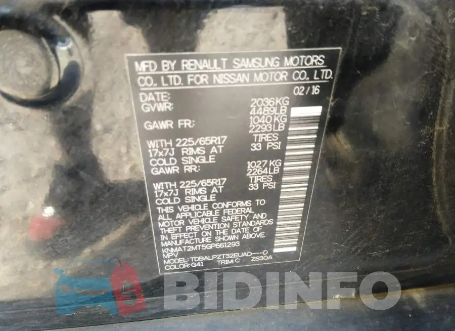 KNMAT2MT5GP661293 Photo# 9