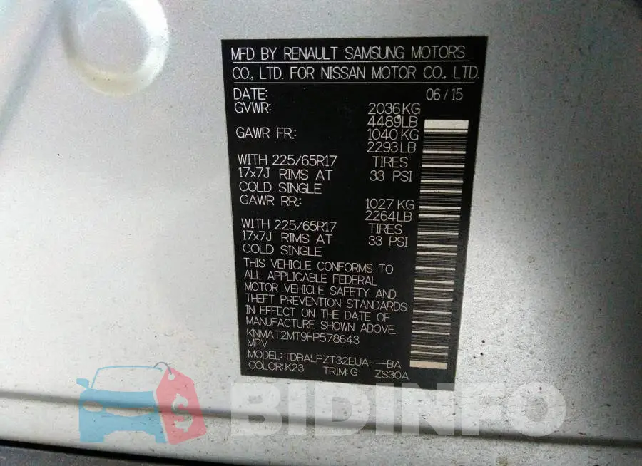 KNMAT2MT9FP578643 Photo# 9