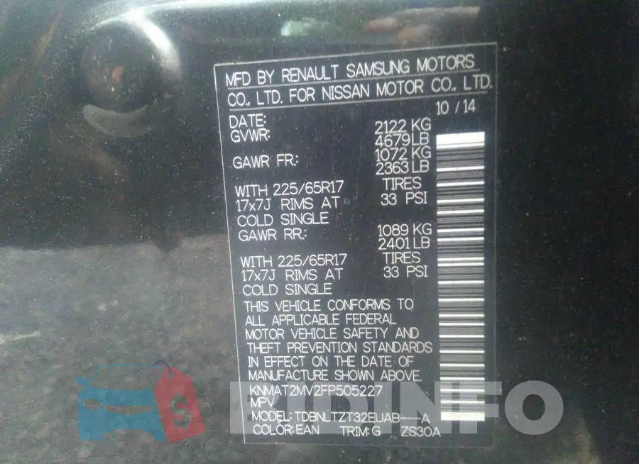 KNMAT2MV2FP505227 Photo# 9