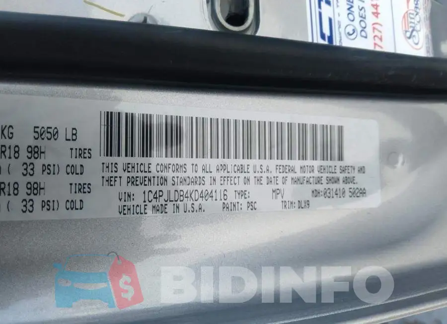 1C4PJLDB4KD404116 Photo# 9