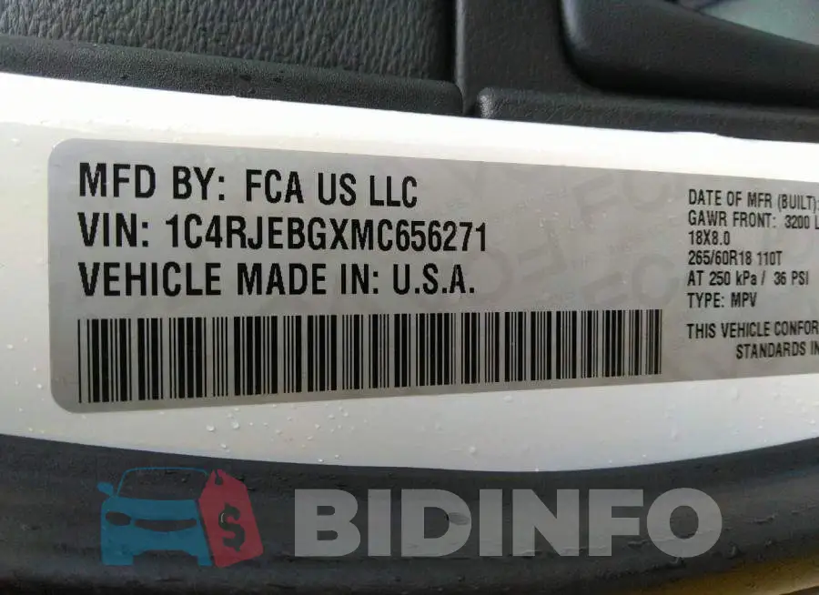 1C4RJEBGXMC656271 Photo# 9
