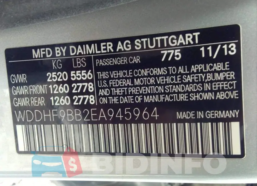 WDDHF9BB2EA945964 Photo# 9