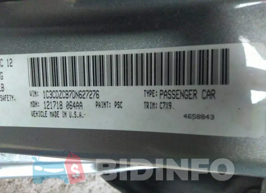 1C3CDZCB7DN627276 Photo# 9
