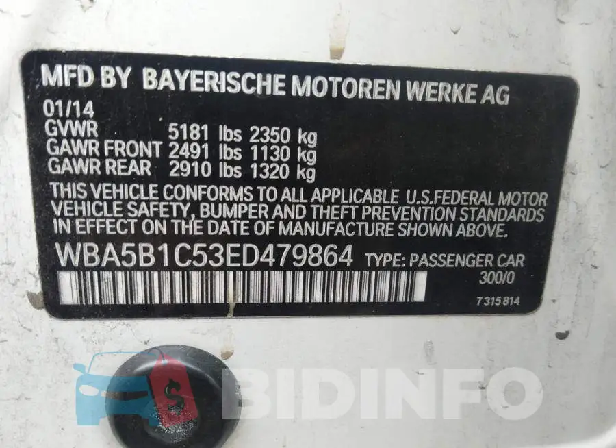 WBA5B1C53ED479864 Photo# 9