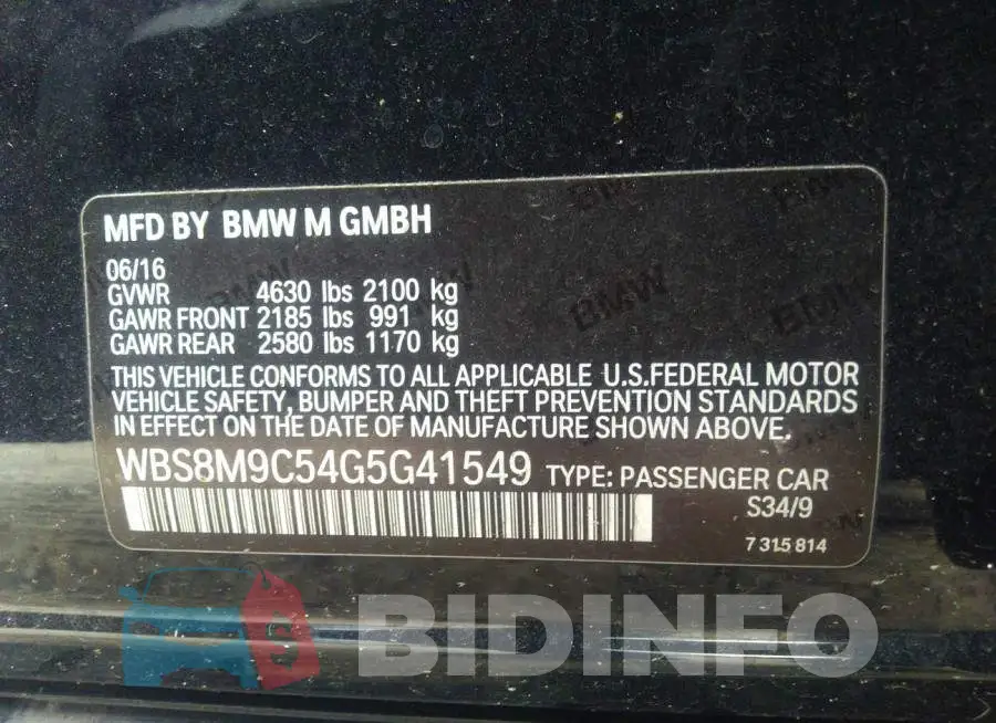 WBS8M9C54G5G41549 Photo# 9
