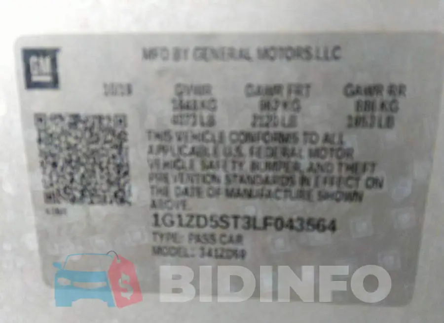 1G1ZD5ST3LF043564 Photo# 9