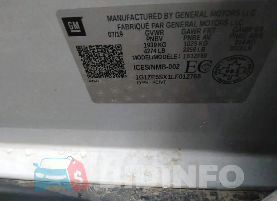 1G1ZE5SX1LF012765 Photo# 9