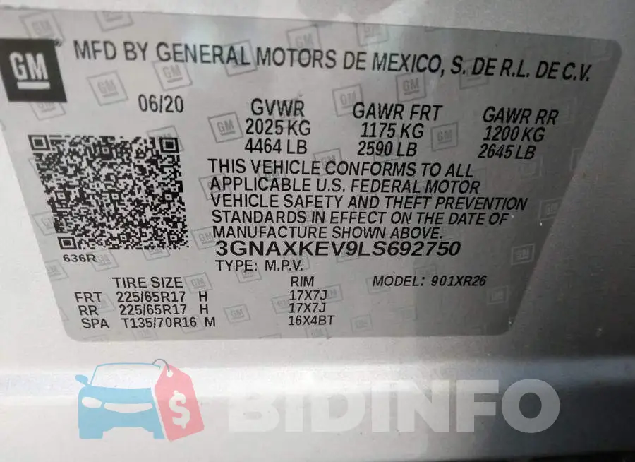 3GNAXKEV9LS692750 Photo# 9