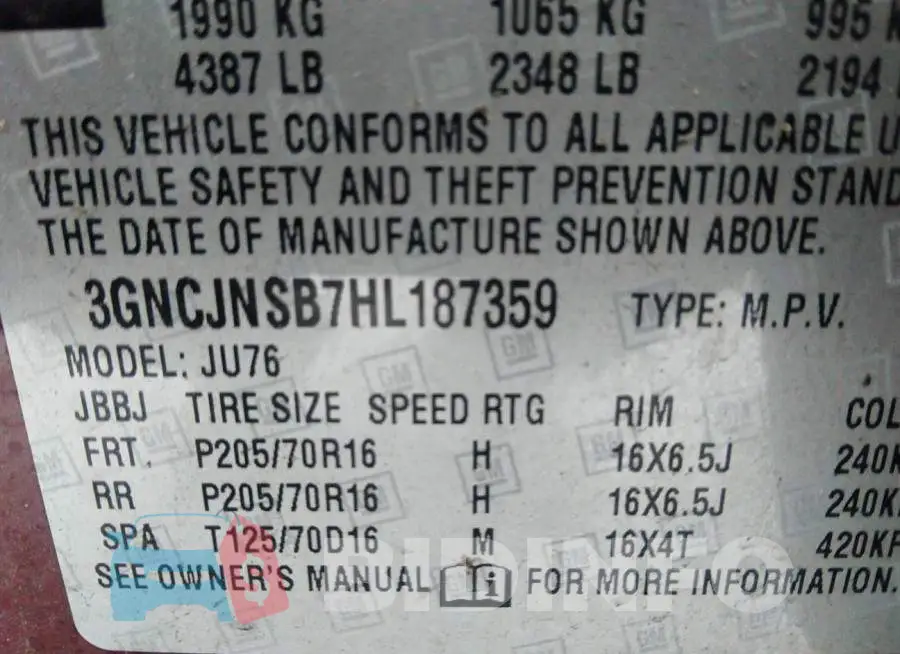 3GNCJNSB7HL187359 Photo# 9