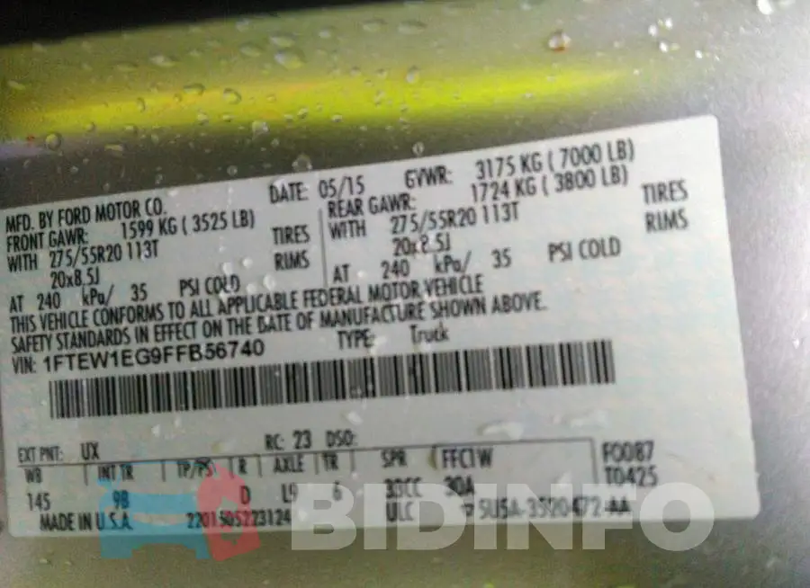 1FTEW1EG9FFB56740 Photo# 9