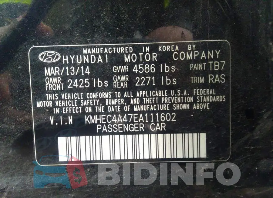 KMHEC4A47EA111602 Photo# 9