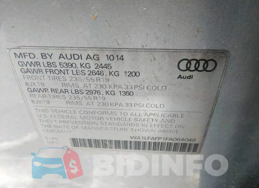 WA1LFAFP1FA064048 Photo# 9
