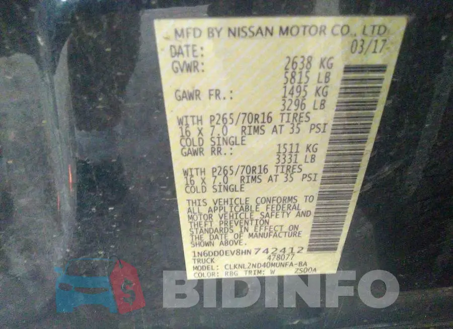 1N6DD0EV8HN742412 Photo# 9