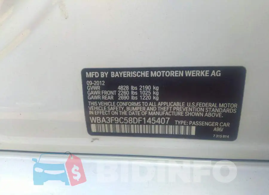 WBA3F9C58DF145407 Photo# 9