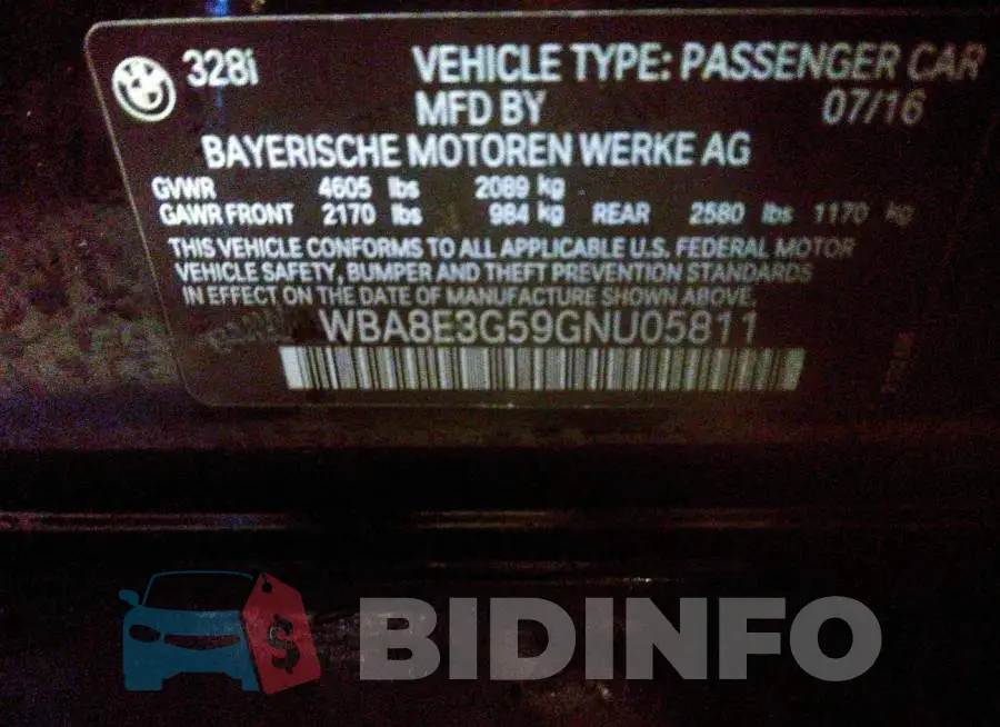 WBA8E3G59GNU05811 Photo# 9