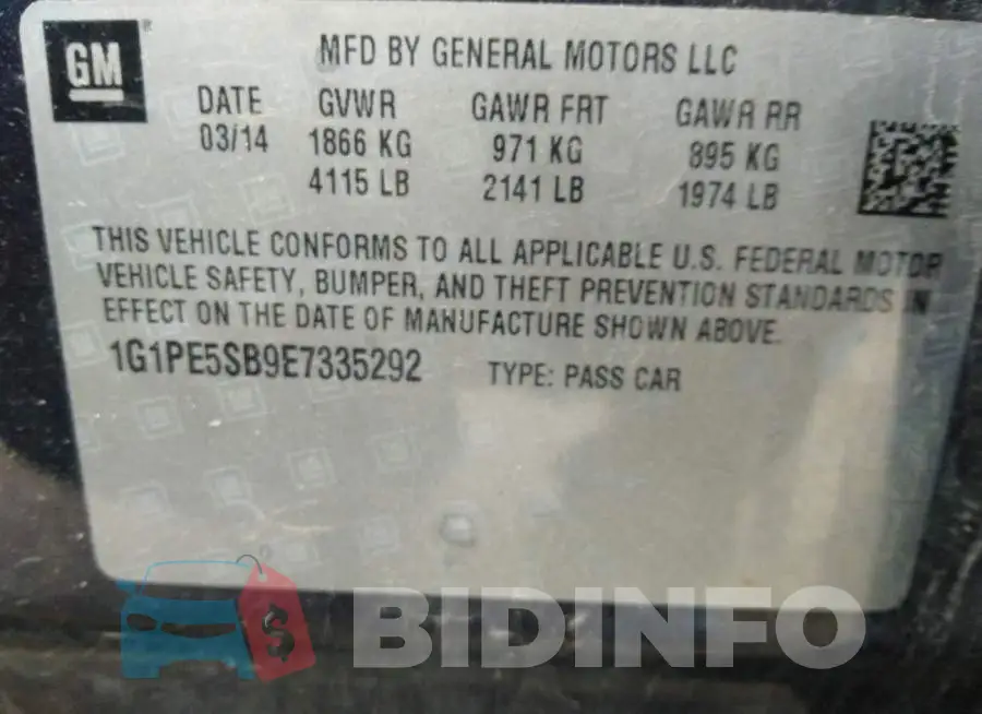 1G1PE5SB9E7335292 Photo# 9