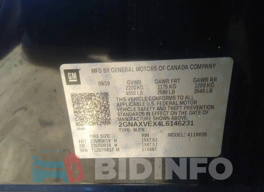 2GNAXVEX4L6146231 Photo# 9