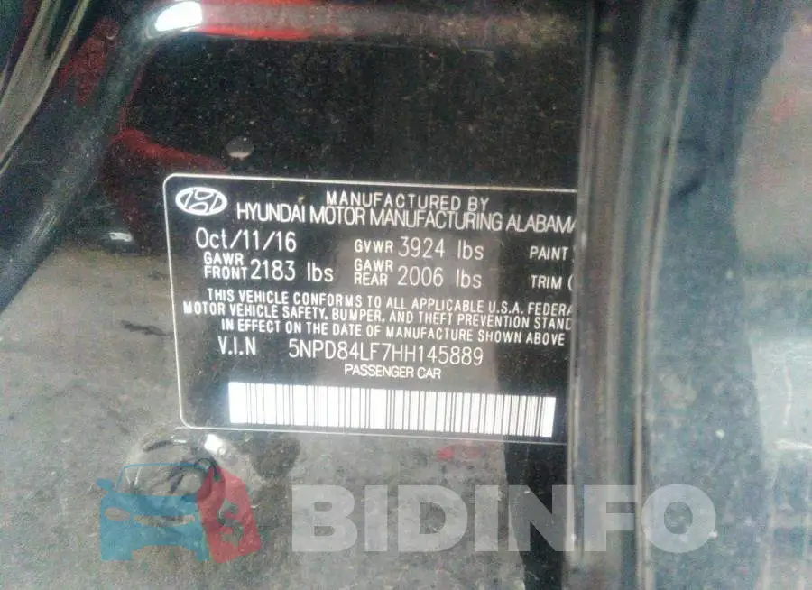 5NPD84LF7HH145889 Photo# 9