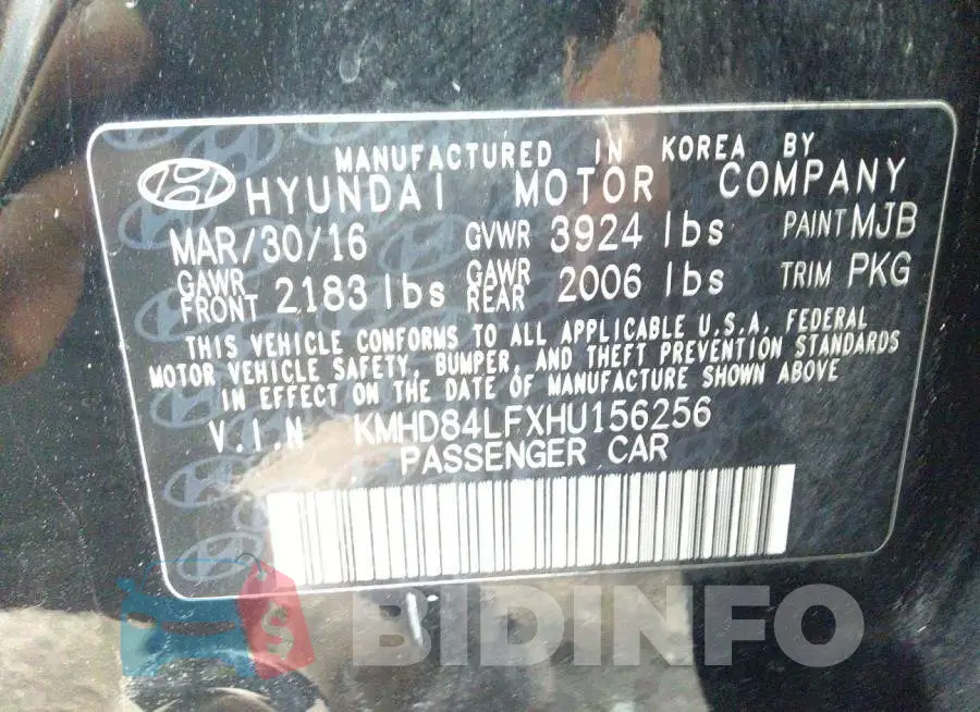 KMHD84LFXHU156256 Photo# 9