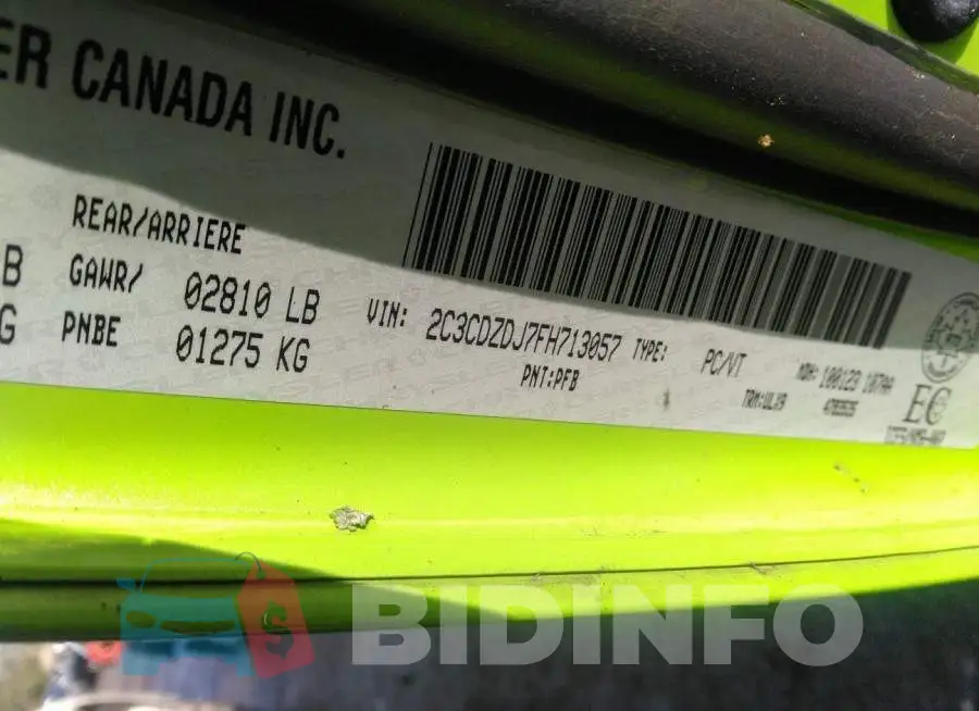 2C3CDZDJ7FH713057 Photo# 9