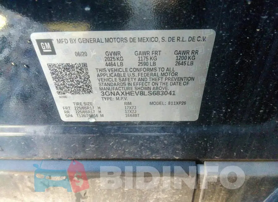 3GNAXHEV8LS683041 Photo# 9