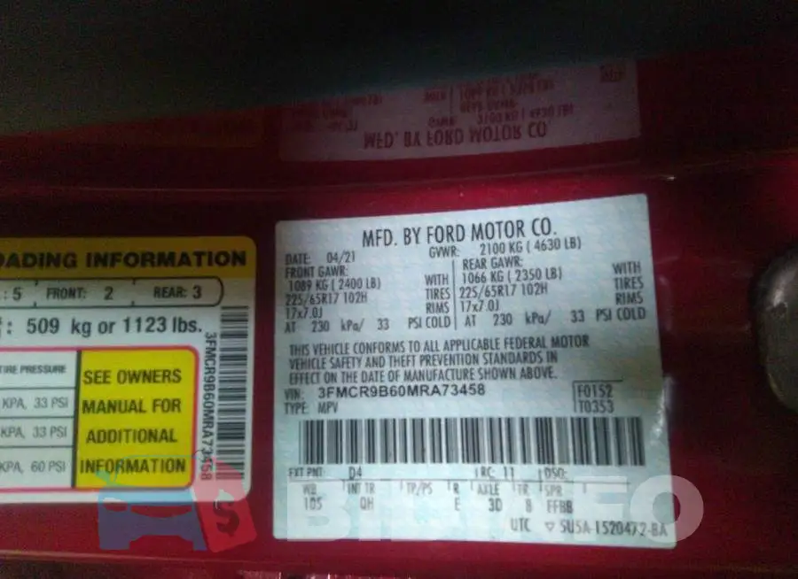 3FMCR9B60MRA73458 Photo# 9