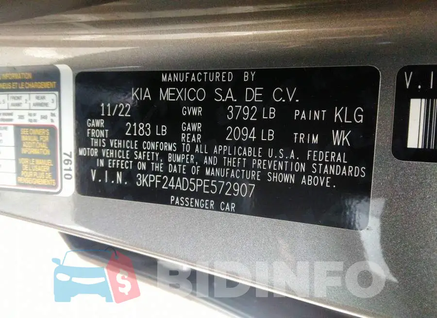 3KPF24AD5PE572907 Photo# 9