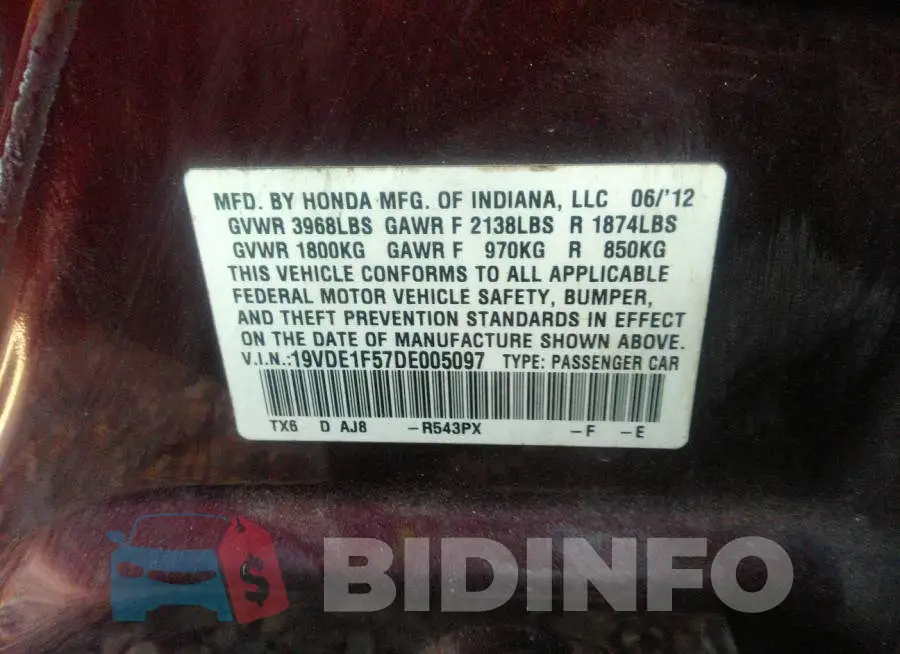 19VDE1F57DE005097 Photo# 9