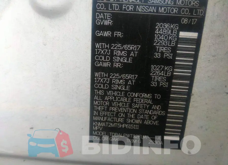 KNMAT2MT5HP615111 Photo# 9