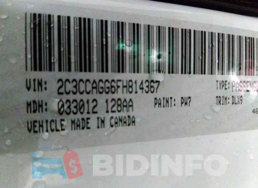 2C3CCAGG6FH814367 Photo# 9