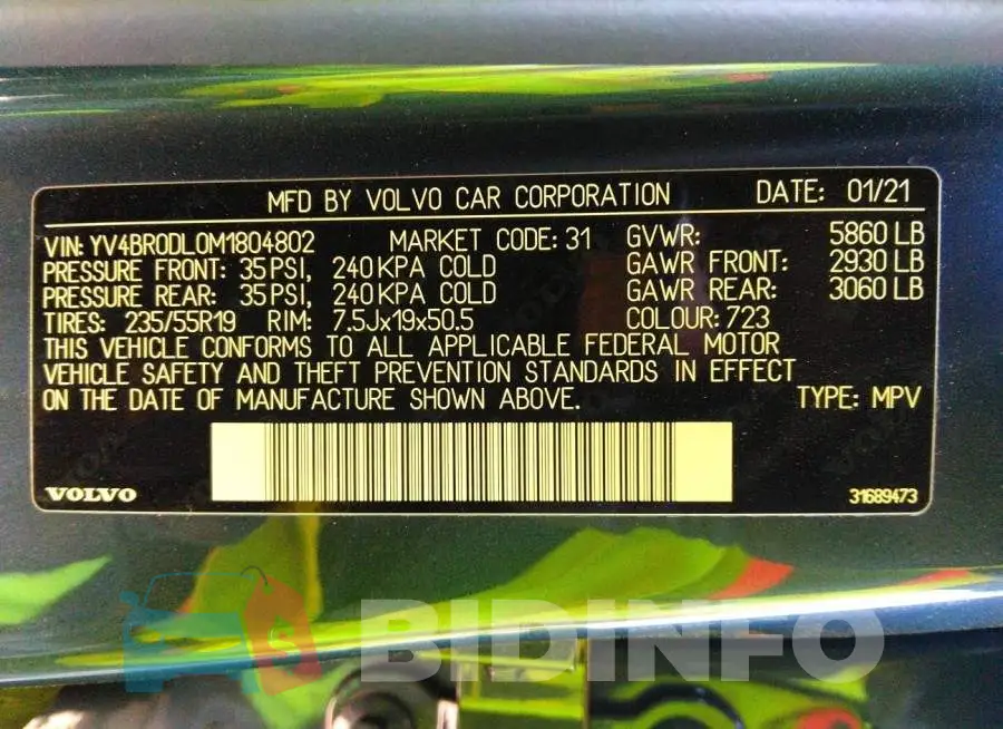 YV4BR0DL0M1804802 Photo# 9