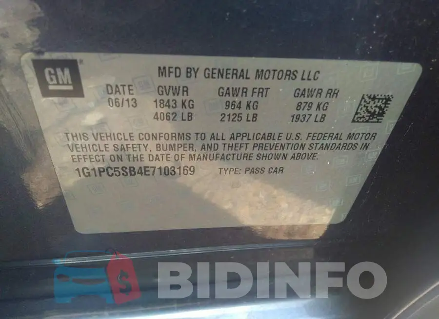 1G1PC5SB4E7103169 Photo# 9
