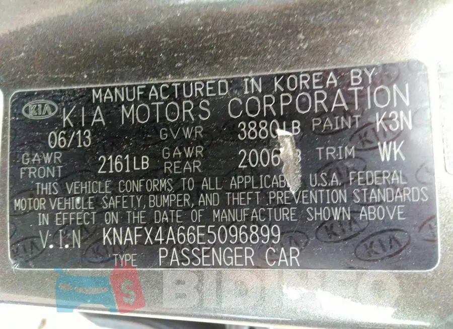 KNAFX4A66E5096899 Photo# 9