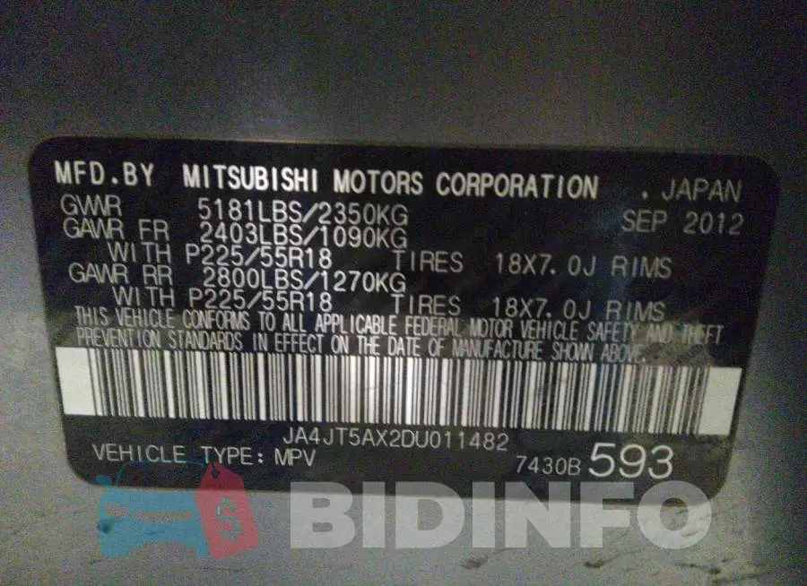 JA4JT5AX2DU011482 Photo# 9