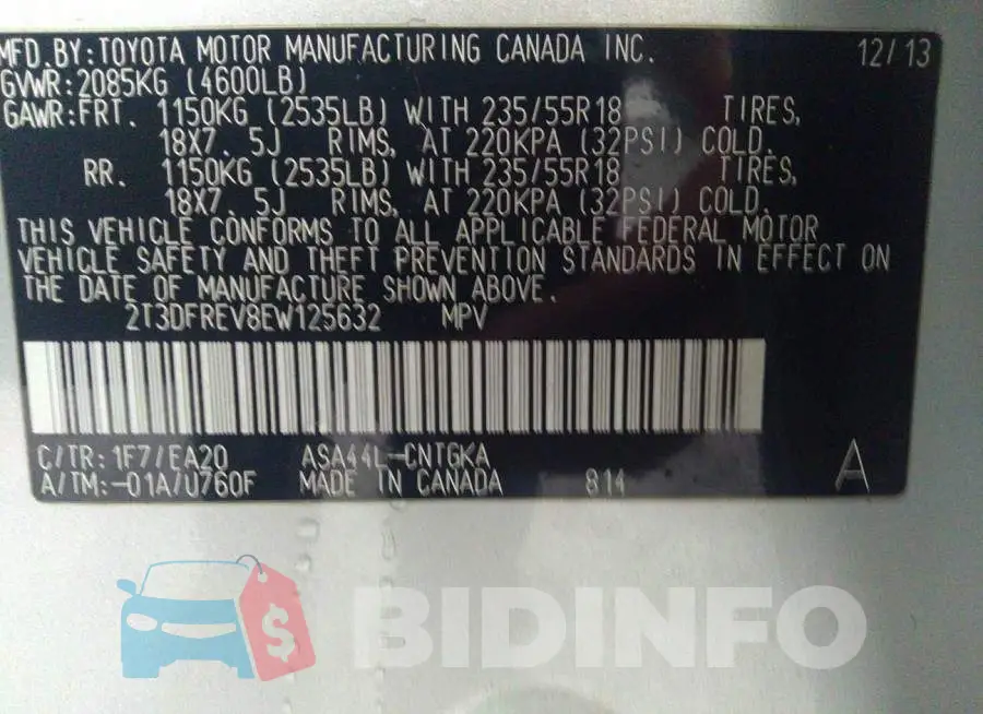 2T3DFREV8EW125632 Photo# 9
