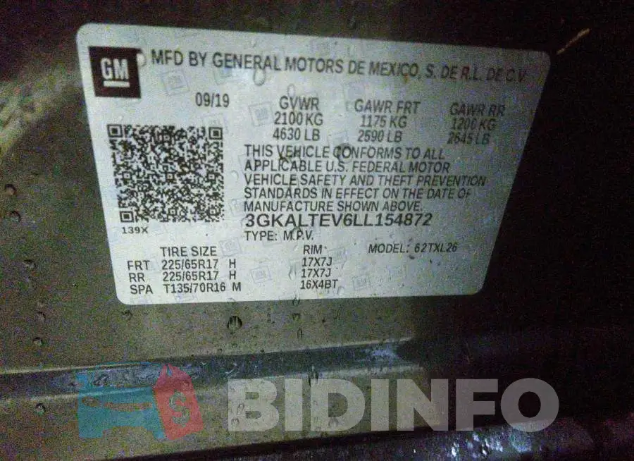 3GKALTEV6LL154872 Photo# 9