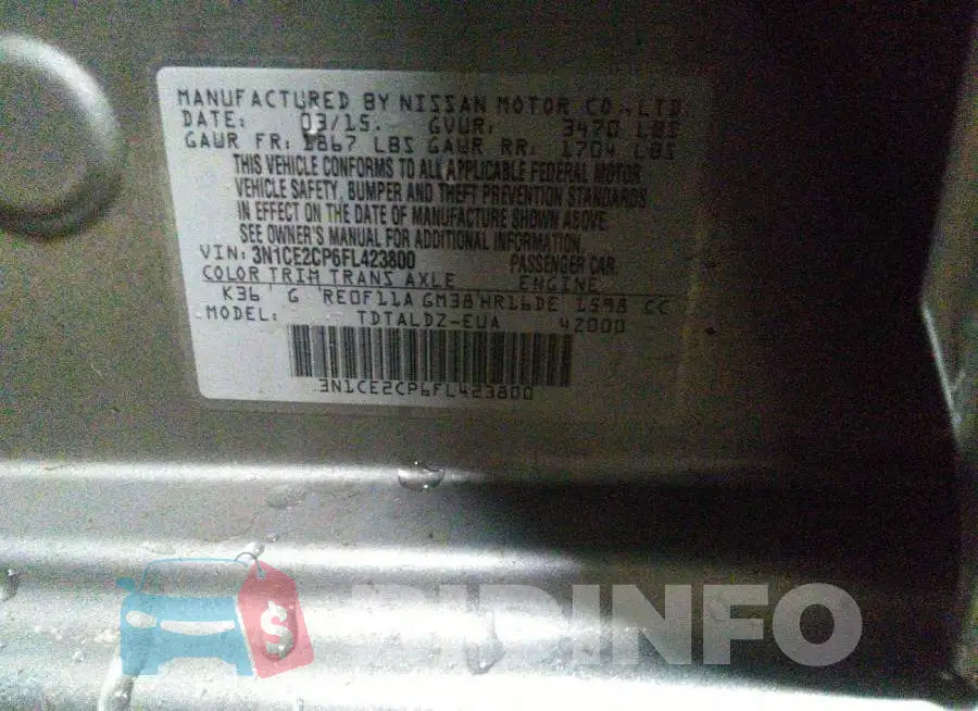 3N1CE2CP6FL423800 Photo# 9