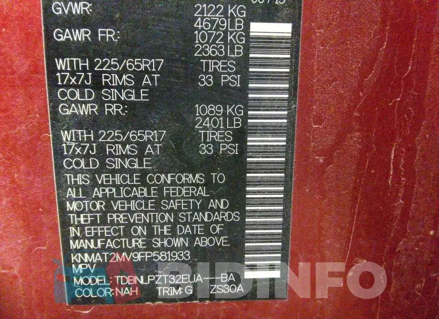 KNMAT2MV9FP581933 Photo# 9