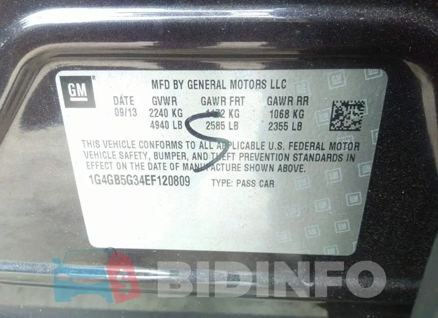 1G4GB5G34EF120809 Photo# 9