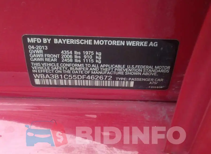WBA3B1C55DF462672 Photo# 9