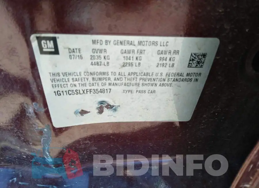 1G11C5SLXFF354817 Photo# 9