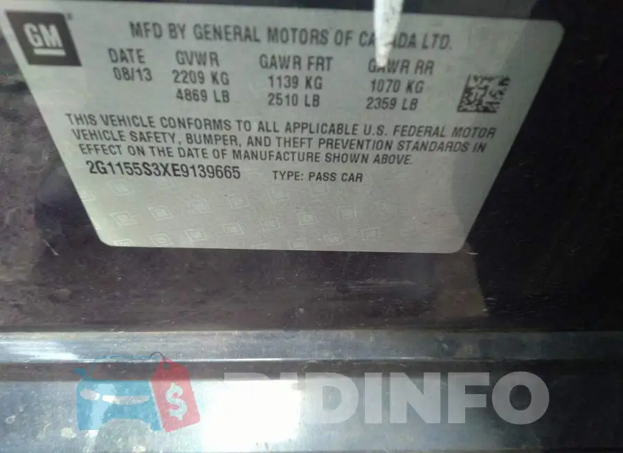2G1155S3XE9139665 Photo# 9