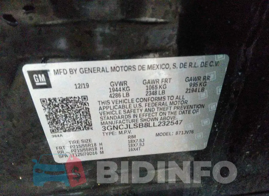 3GNCJLSB8LL232547 Photo# 9