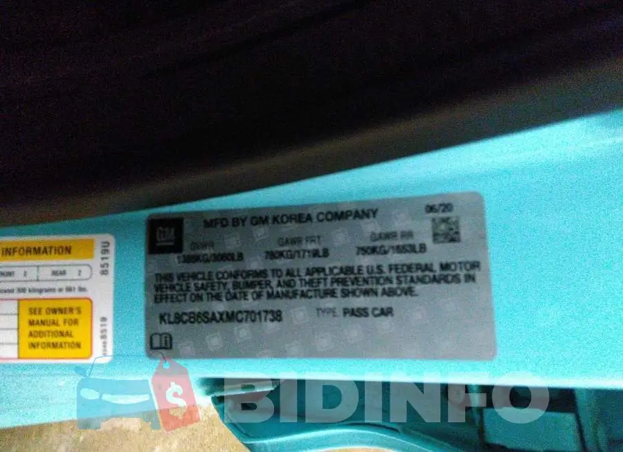 KL8CB6SAXMC701738 Photo# 9