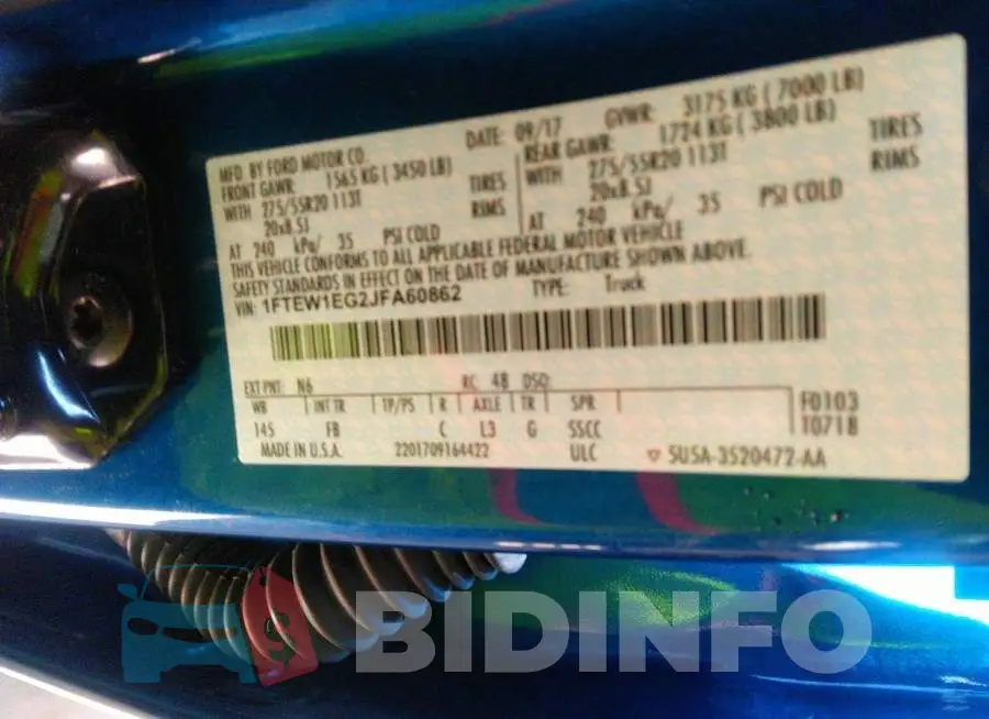 1FTEW1EG2JFA60862 Photo# 9